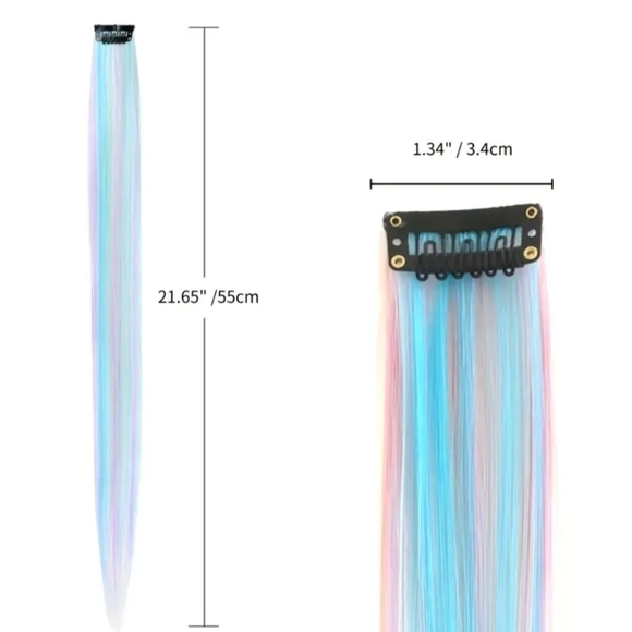 New 10 Pc Of Four Color Mixed Piece Extension Hair Pieces Highlighting Wigs … - Picture 3 of 4